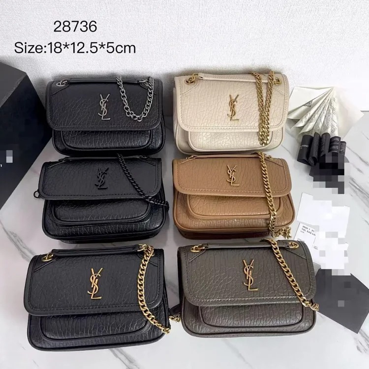 YS genuine leather Yang Shulin bag women's foreign trade single 2025Niki shoulder chain messenger bag crossbody wandering bag