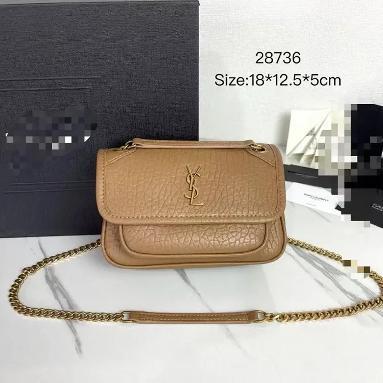 YS genuine leather Yang Shulin bag women's foreign trade single 2025Niki shoulder chain messenger bag crossbody wandering bag