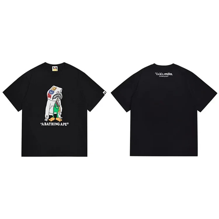 Trendy brand cross-border wholesale supply and foreign trade dropshipping 260g heavyweight BAPE ape head shark short-sleeved T-shirt 25 image 2