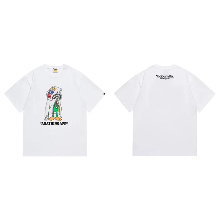 Trendy brand cross-border wholesale supply and foreign trade dropshipping 260g heavyweight BAPE ape head shark short-sleeved T-shirt 25 image 3