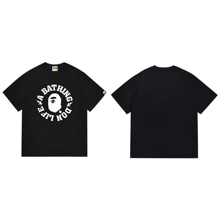 Trendy brand cross-border wholesale supply and foreign trade dropshipping 260g heavyweight BAPE ape head shark short-sleeved T-shirt 25 image 6
