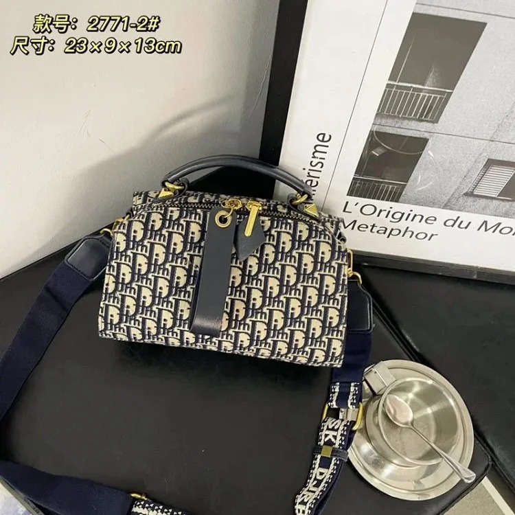 ZMR16-Full printed D small square bag tote bag handbag shoulder crossbody bag image 2