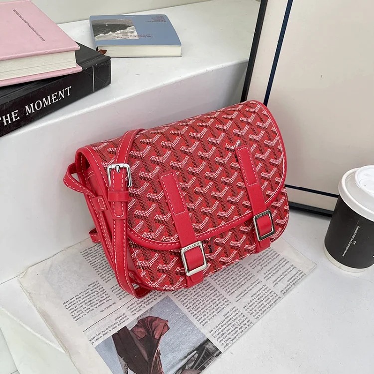 Dior New goyard Goya dog tooth messenger bag shoulder portable crossbody women's bag printed classic small square bag saddle bag
