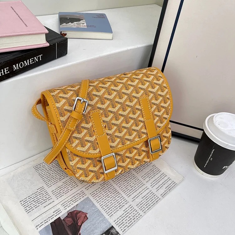 Dior New goyard Goya dog tooth messenger bag shoulder portable crossbody women's bag printed classic small square bag saddle bag image 2