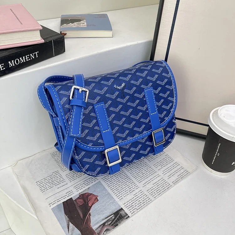 Dior New goyard Goya dog tooth messenger bag shoulder portable crossbody women's bag printed classic small square bag saddle bag image 3