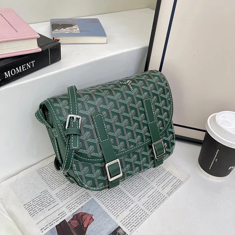 Dior New goyard Goya dog tooth messenger bag shoulder portable crossbody women's bag printed classic small square bag saddle bag image 5