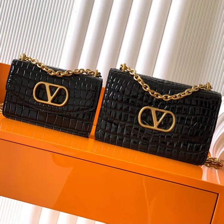 2026 New Stone Pattern Snake Pattern Plain Chain Bag High-end Fashion Single Shoulder Crossbody Bag Handheld Women's Bag Trend image 2