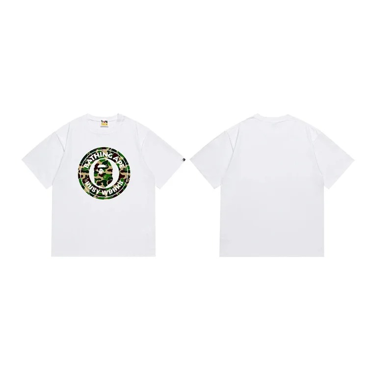 Foreign trade wholesale trendy brand APE ape head pure cotton short-sleeved monkey print male and female couple loose casual T-shirt image 4