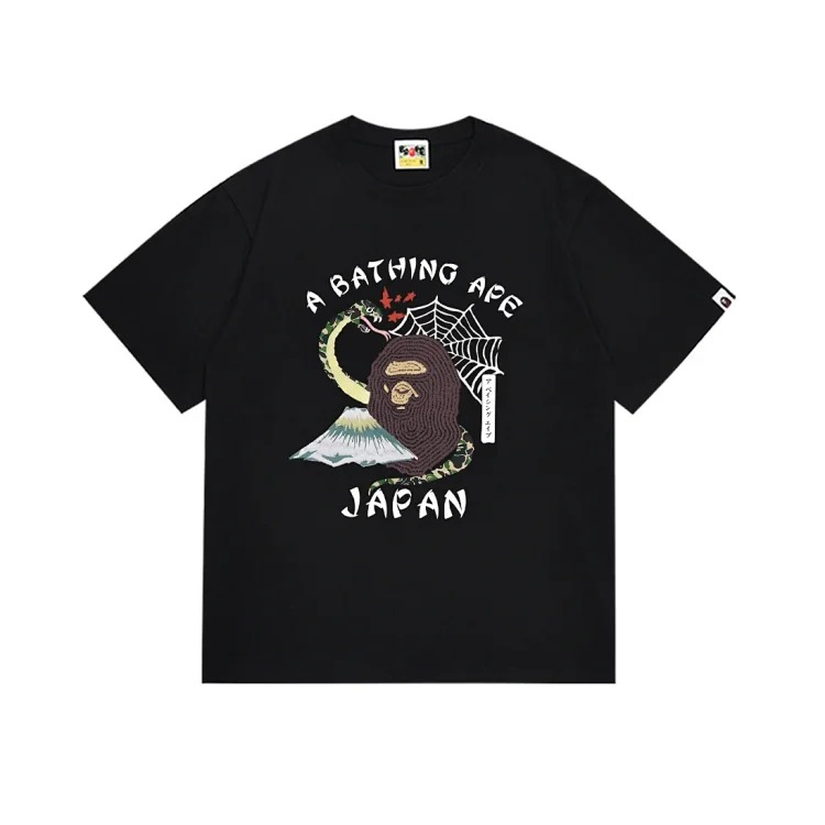 BAPSummer New Arrival Classic Ape Print Cotton Short-Sleeved Shirt image 6