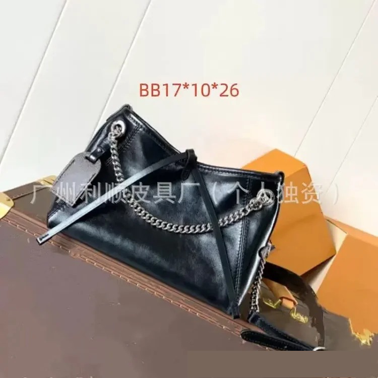 Louis Vuitton Guangzhou high-quality presbyopia carryall bb black warrior genuine sheepskin tote women's underarm bag chain shoulder crossbody