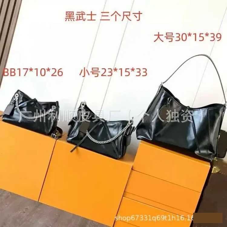 Louis Vuitton Guangzhou high-quality presbyopia carryall bb black warrior genuine sheepskin tote women's underarm bag chain shoulder crossbody