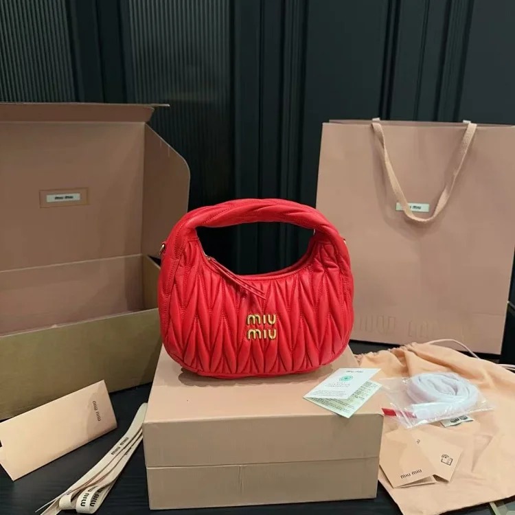 Miu Miu pleated armpit bag