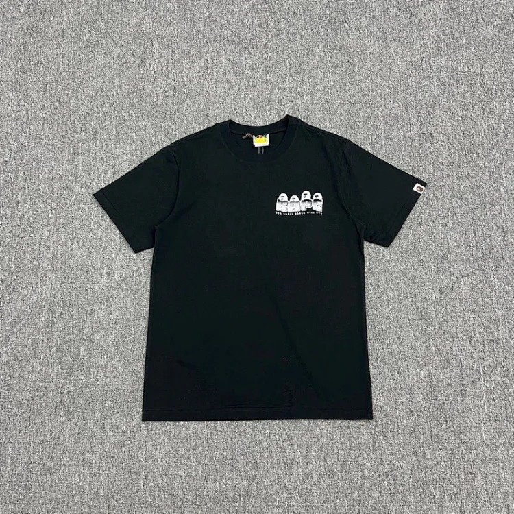 Fashionable pure cotton handsome couple trendy T-shirt Japanese round neck casual summer loose Korean short-sleeved trendy brand image 2