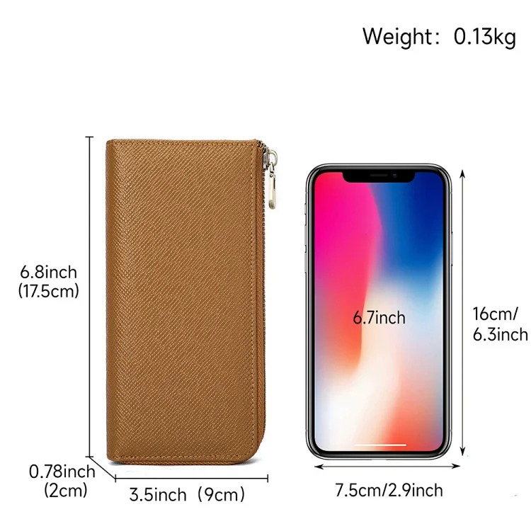 Custom logo wallet genuine leather women's wallet RFID anti-theft clutch bag multi-function card holder wallet wallet