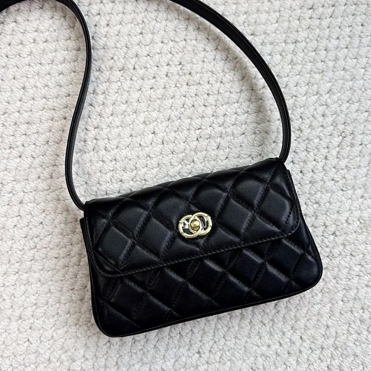 2025 new frosted suede spliced sheepskin small fragrant style rhombus square bag retro versatile single shoulder crossbody bag image 3