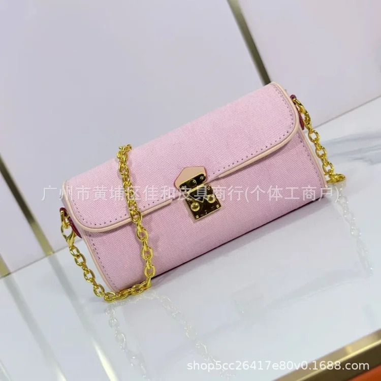 Foreign trade cross-border new style 2025 handbags, versatile retro chain bags, popular denim single shoulder crossbody small bags, high-end sense