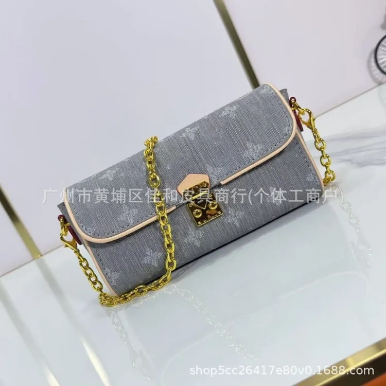 Foreign trade cross-border new style 2025 handbags, versatile retro chain bags, popular denim single shoulder crossbody small bags, high-end sense