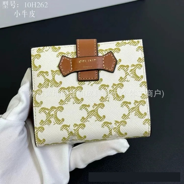 Foreign trade new short wallet commuter card holder multi-functional fashion versatile short ladies wallet genuine leather document bag