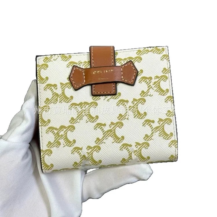Foreign trade new short wallet commuter card holder multi-functional fashion versatile short ladies wallet genuine leather document bag