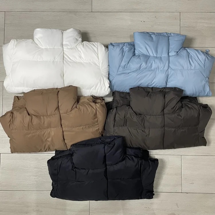 Jordan SJ2 solid color stand collar zipper short down jacket