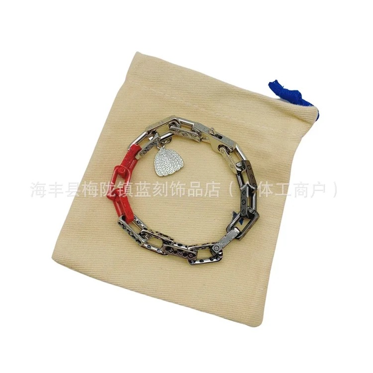 Home bamboo bracelet versatile Cuban chain hip-hop high version bamboo bracelet European and American niche manufacturers direct sales wholesale