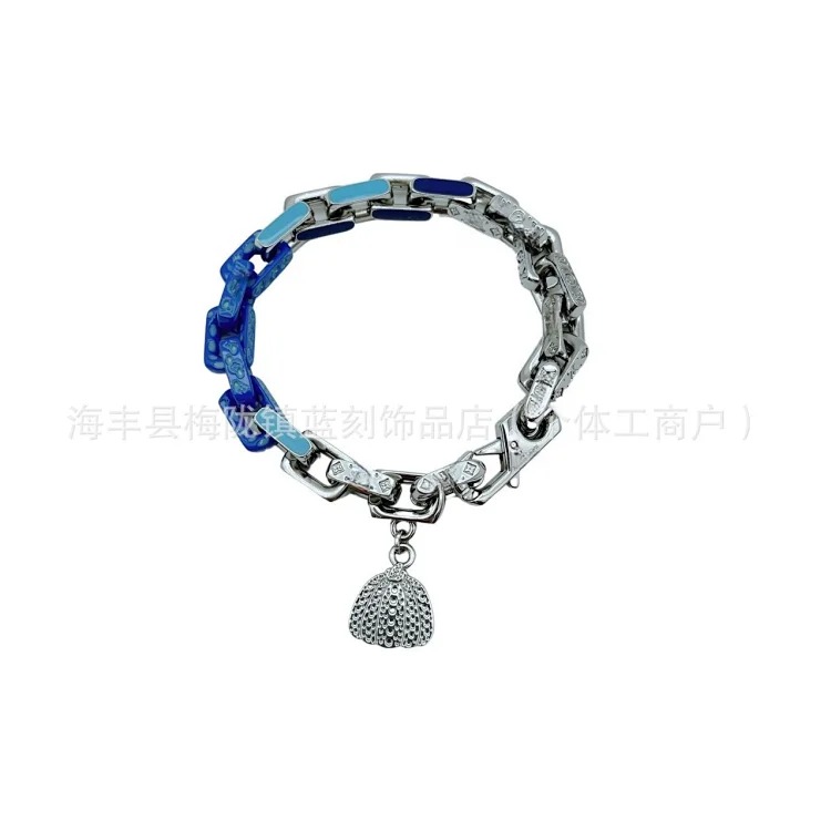 Home bamboo bracelet versatile Cuban chain hip-hop high version bamboo bracelet European and American niche manufacturers direct sales wholesale
