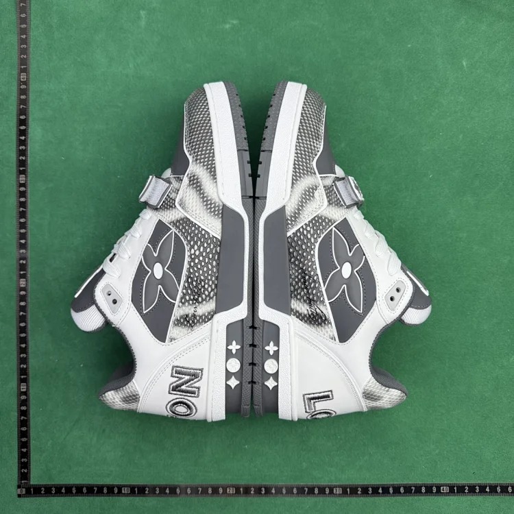 TT 3 cow leather snakeskin Velcro leather low-top sneakers