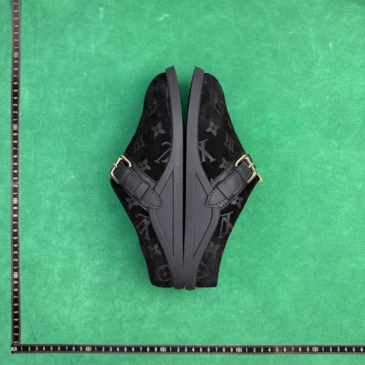 (Customized models are shipped within 3-7 days and are non-returnable and non-exchangeable) TT6 suede calfskin round-toe flat-soled rubber-soled toe-cap slippers image 5