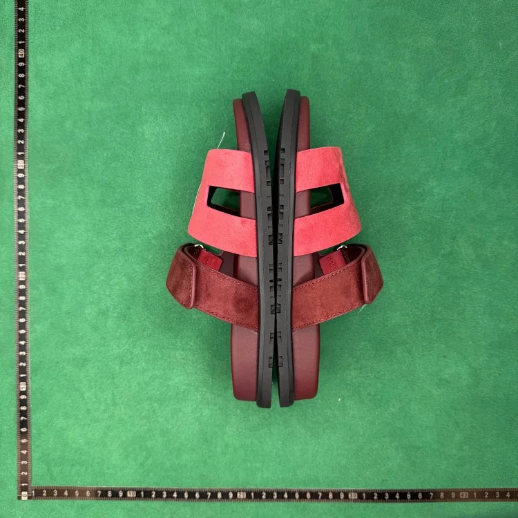 (Customized models are shipped in 3-7 days) Calfskin round toe open toe slippers TT 0 image 5