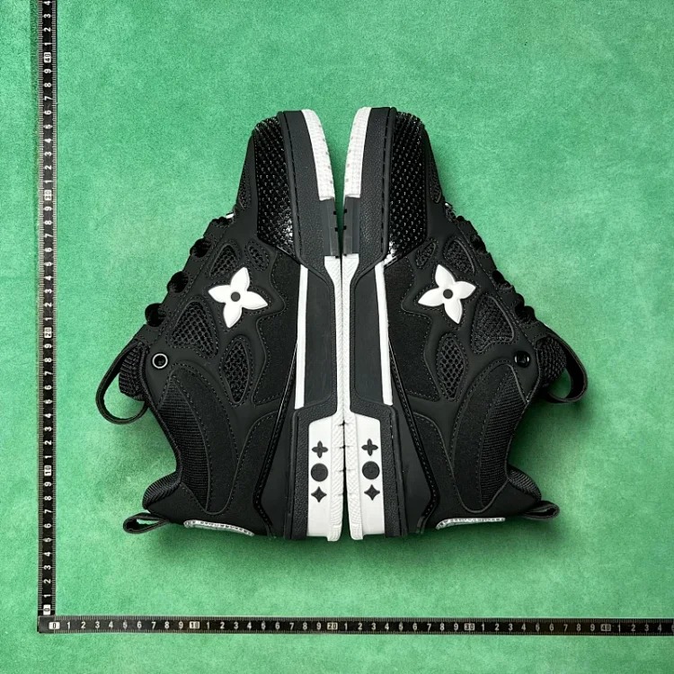 Leather lace-up low-top fashion sneakers P7B