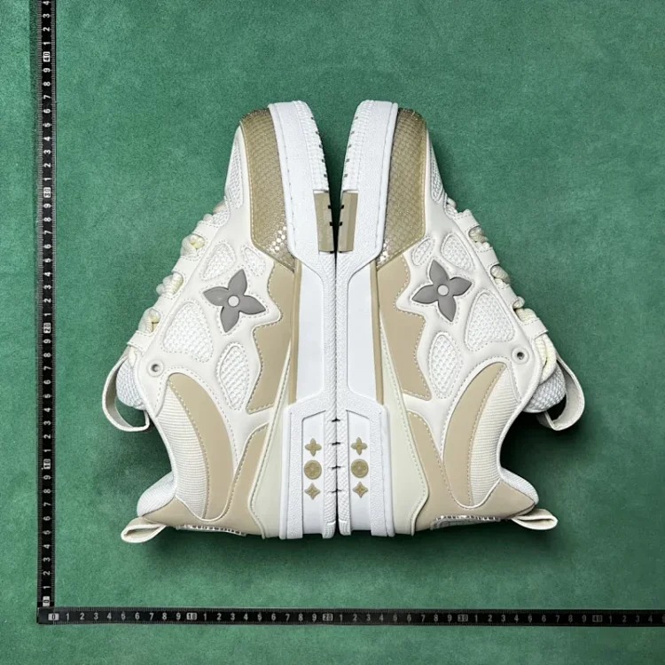 Leather lace-up low-top fashion sneakers P7B