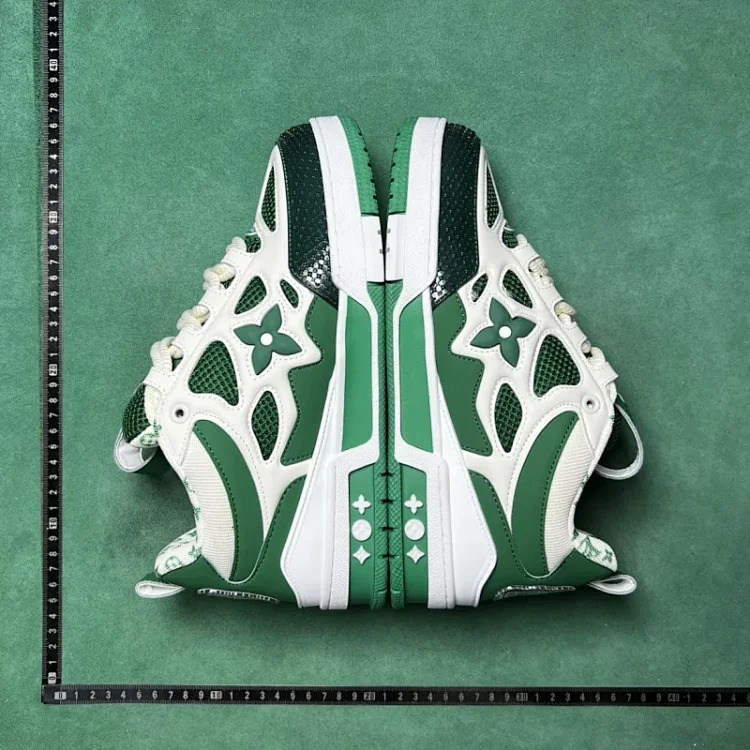 Leather lace-up low-top fashion sneakers P7B