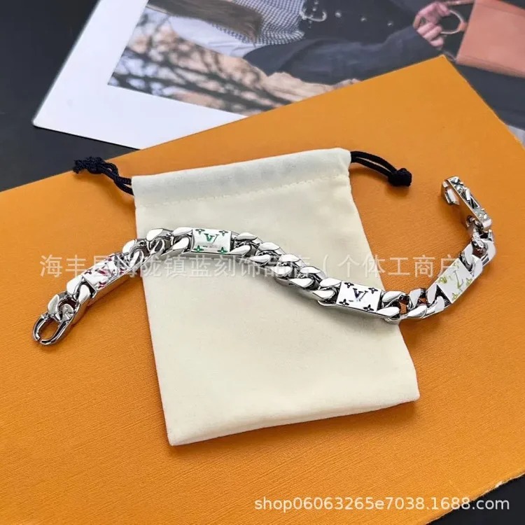 New Cuban chain bamboo chain sweater chain men's necklace hip-hop style contrasting color personality trend factory direct sales
