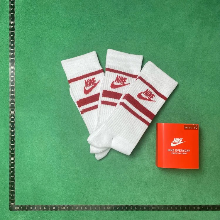 Pure cotton socks, three pairs per card
