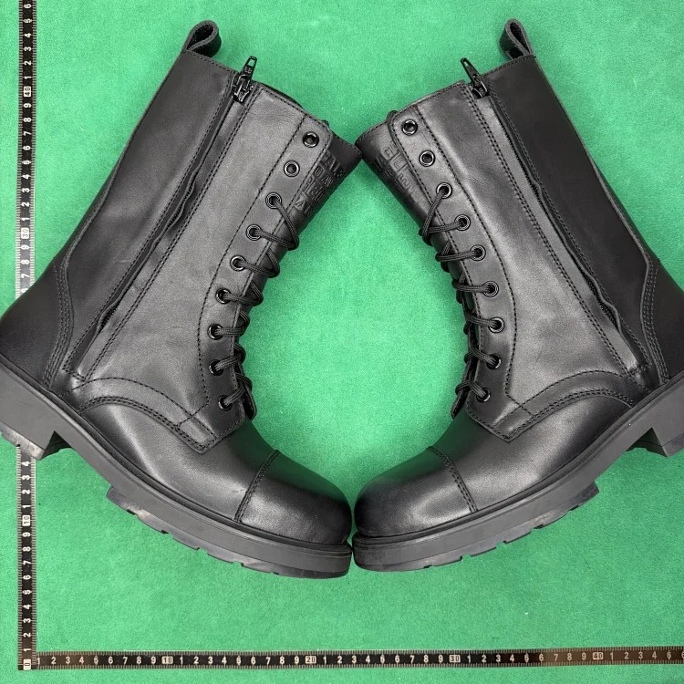 Distressed suede round toe zipper ankle boots TT 6 image 2