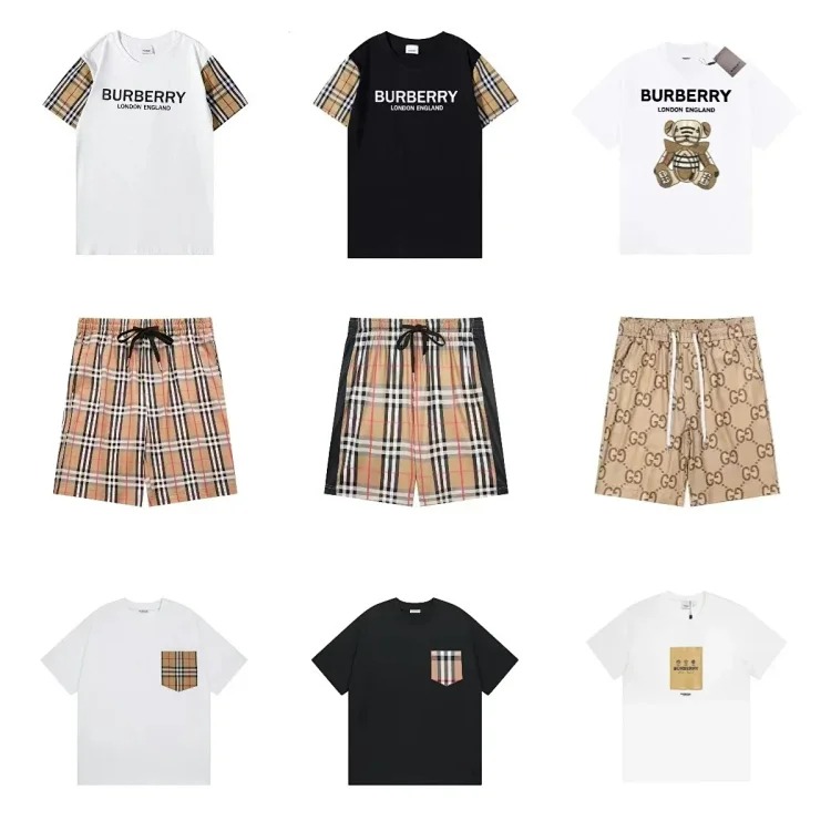 Fashionable casual short sleeve shorts set 01