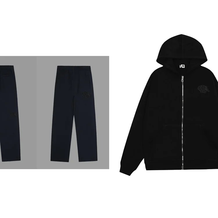 DX209 Embroidered loose autumn and winter sports suit for men and women for couples-SRKA