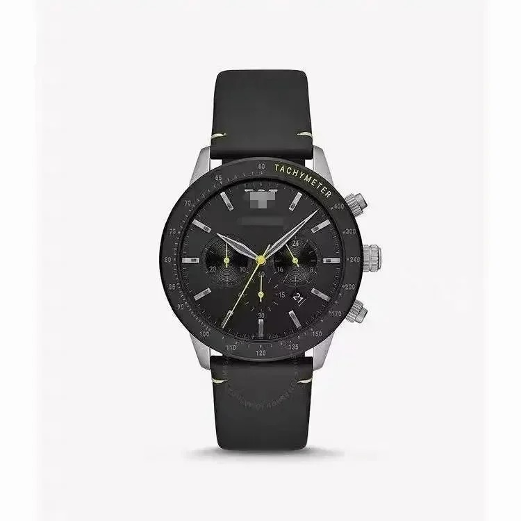 Foreign trade hot product AR refined steel band watch men's black plate fashionable sports personality steel band quartz men's watch AR11241-1346