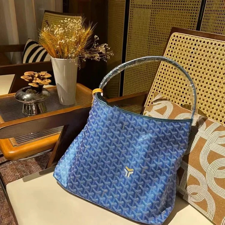 Dogtooth Godeya hobo pearlescent material one-shoulder and underarm shopping bag cotton and linen Y-print ins Xiaohongshu image 2