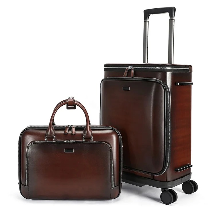 Retro luxury high-end briefcase suitcase 20-inch boarding case travel trolley suit luggage set