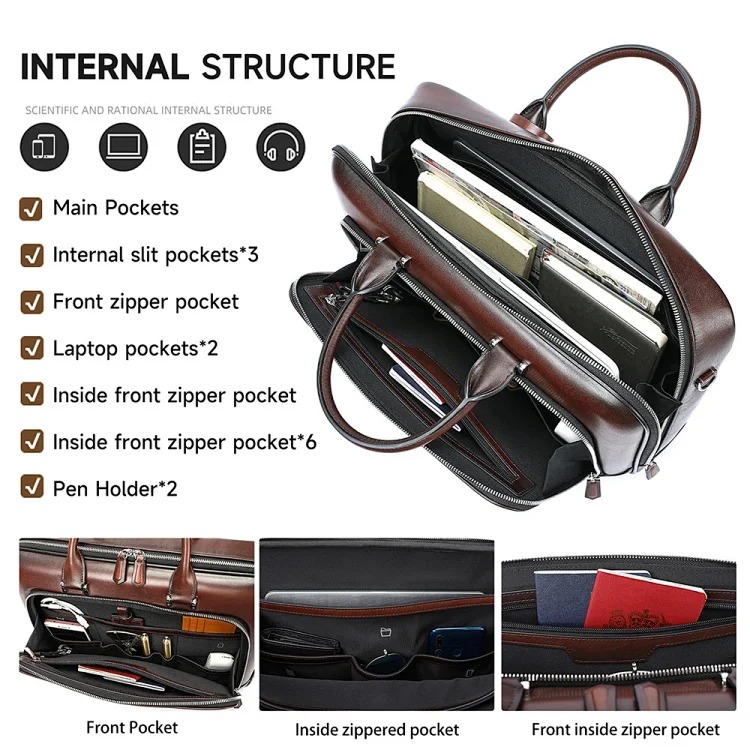 Retro luxury high-end briefcase suitcase 20-inch boarding case travel trolley suit luggage set