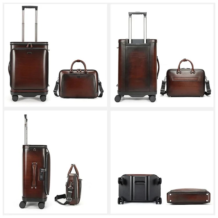 Retro luxury high-end briefcase suitcase 20-inch boarding case travel trolley suit luggage set