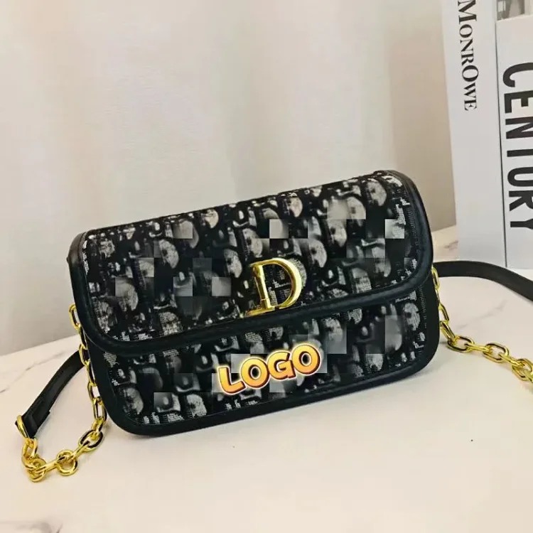 Women's Bags 2024 Fashion Large Capacity Single Shoulder Crossbody Bag Chain Contrast Color Western Style Women's Bag Trendy Bag