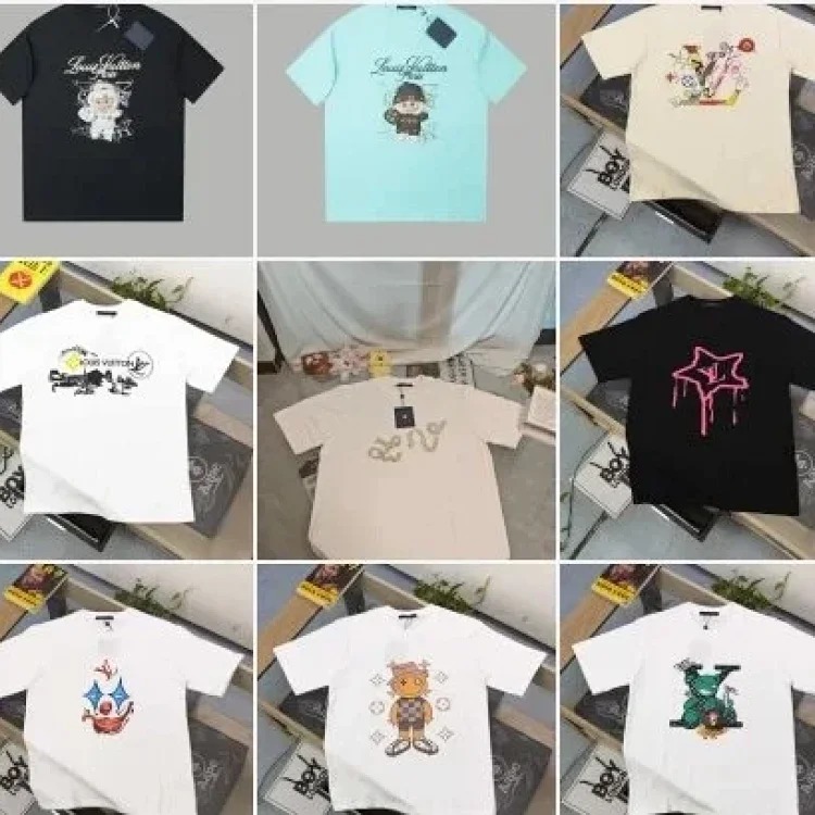 AA-TOP-original original label, short-sleeved T-shirt pure cotton printed loose style American round neck versatile summer