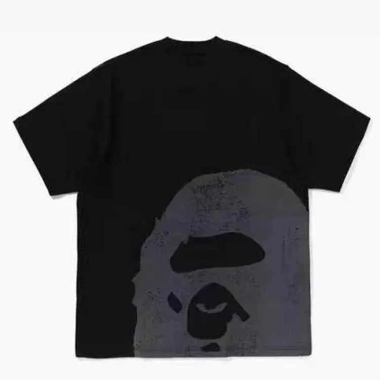 Cross-border wholesale trendy brand shark ape head letter print r summer thin print street pure cotton short sleeves