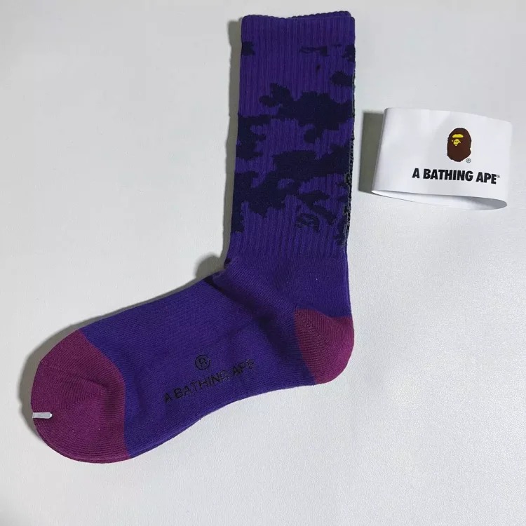 BAPE 2023 ape camouflage 3 color socks
