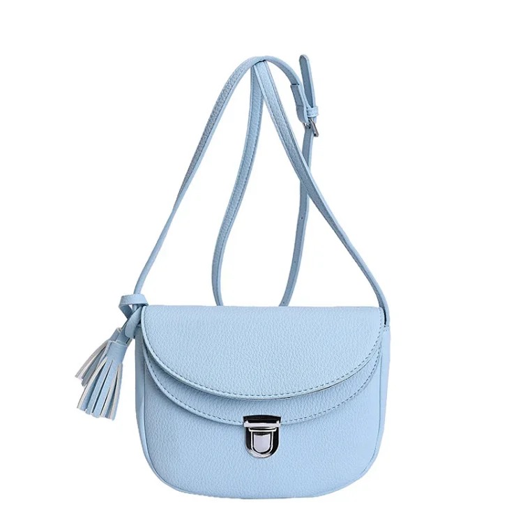 Dior Korean style niche design litchi pattern semicircle flip saddle bag 2026 new style trendy simple lock buckle shoulder crossbody bag