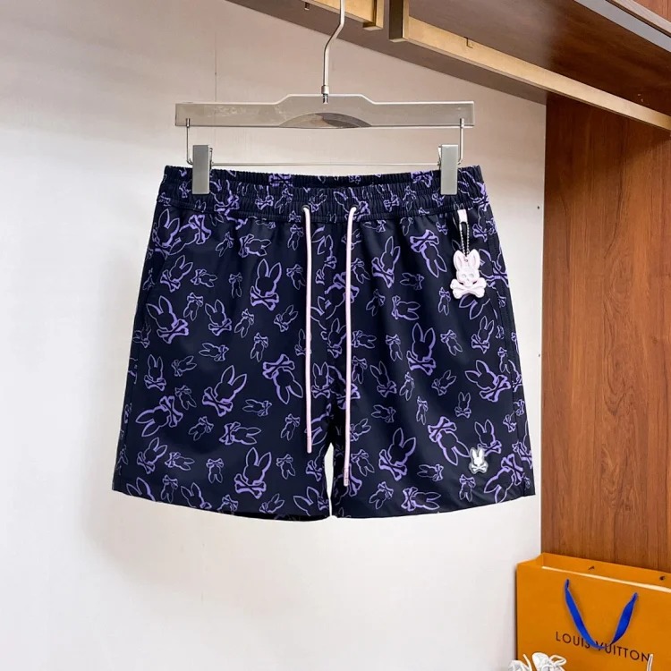Beach pants Skeleton Rabbit Psycho Bunny flower European and American style surf shorts quick-drying men's home shorts image 2