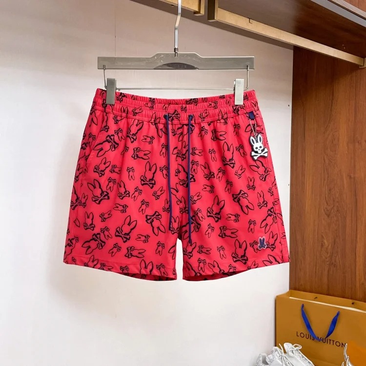 Beach pants Skeleton Rabbit Psycho Bunny flower European and American style surf shorts quick-drying men's home shorts image 3