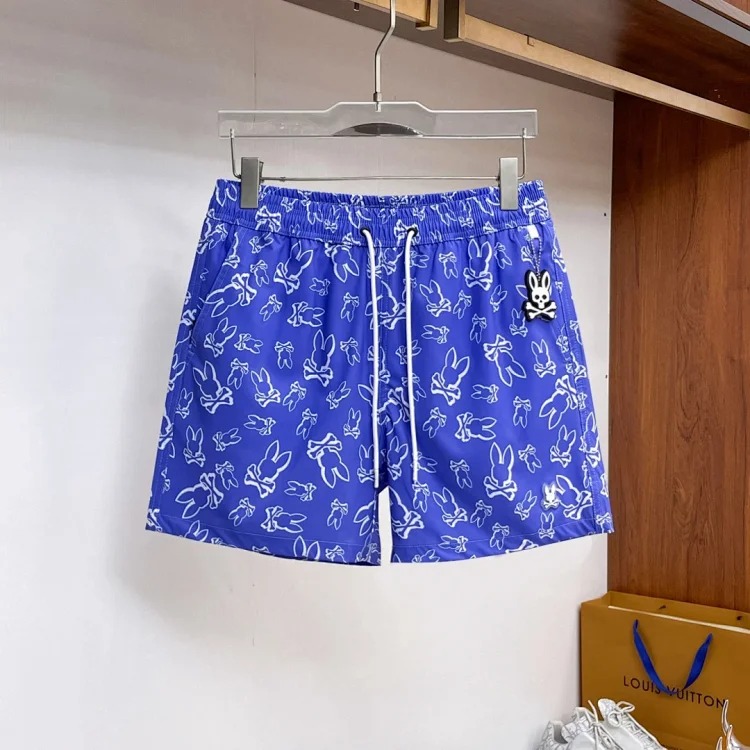 Beach pants Skeleton Rabbit Psycho Bunny flower European and American style surf shorts quick-drying men's home shorts image 5
